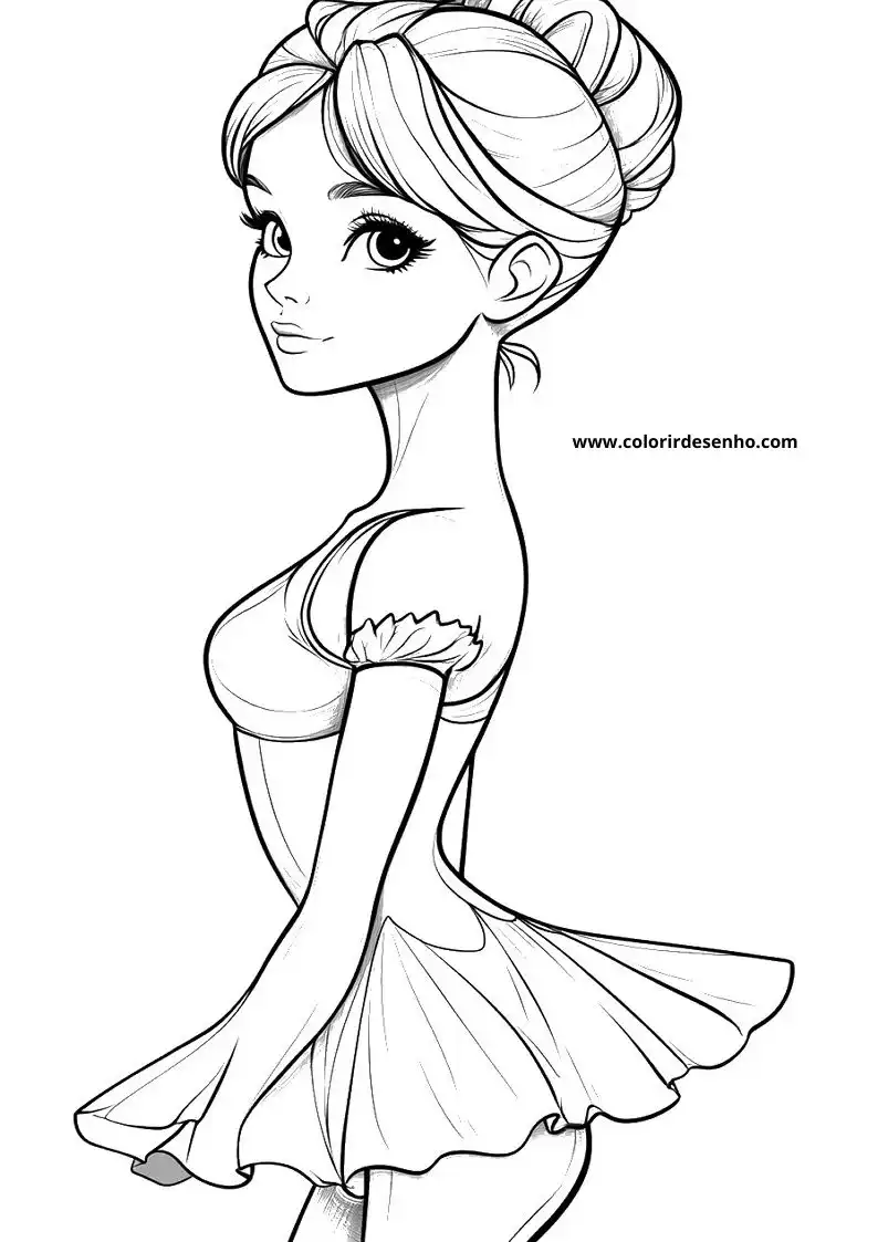 Beautiful Ballerina Coloring Pages 9