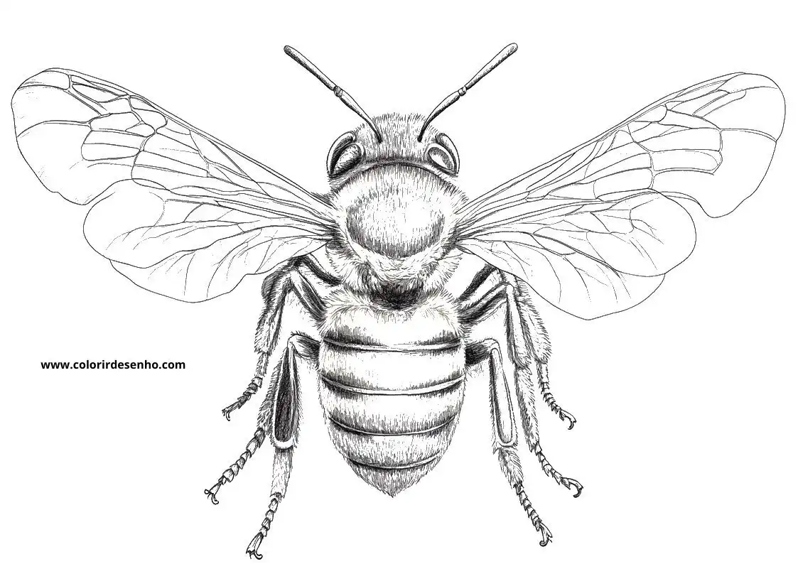 Beautiful Bee Coloring Pages 2