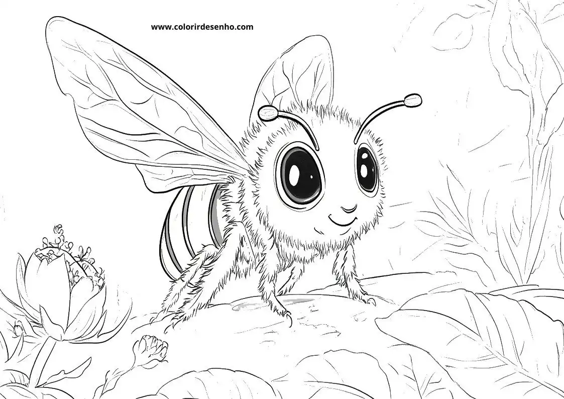 Beautiful Bee Coloring Pages 3