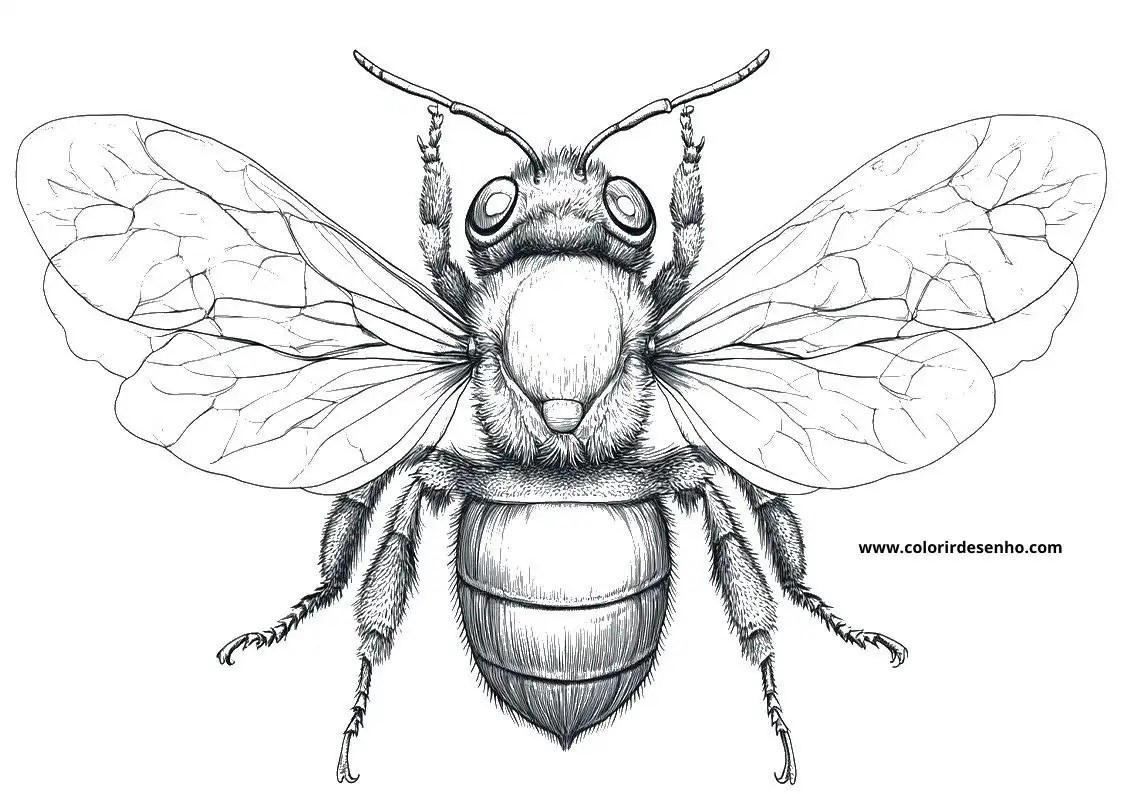 Beautiful Bee Coloring Pages 4