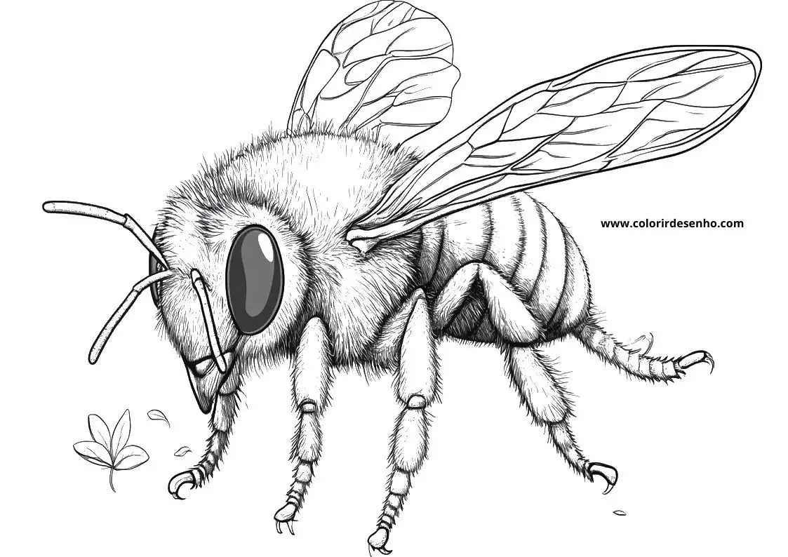 Beautiful Bee Coloring Pages 6
