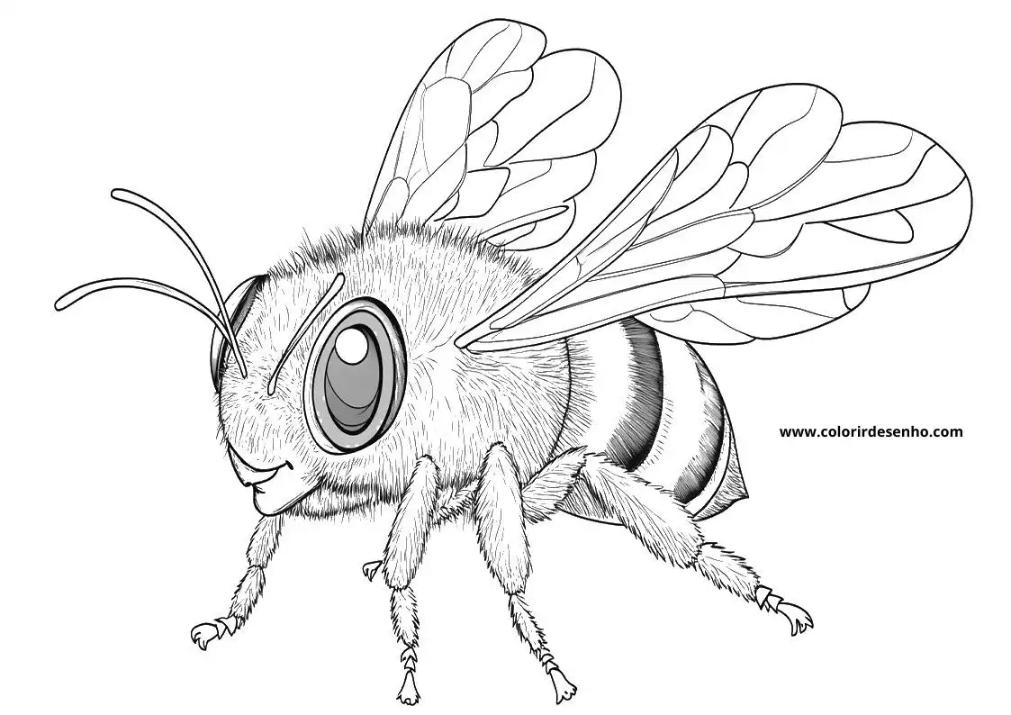 Beautiful Bee Coloring Pages 7
