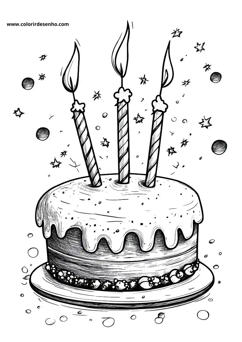 Beautiful Birthday Coloring Pages 8