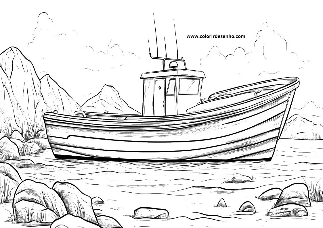 Beautiful Boat Coloring Pages 5