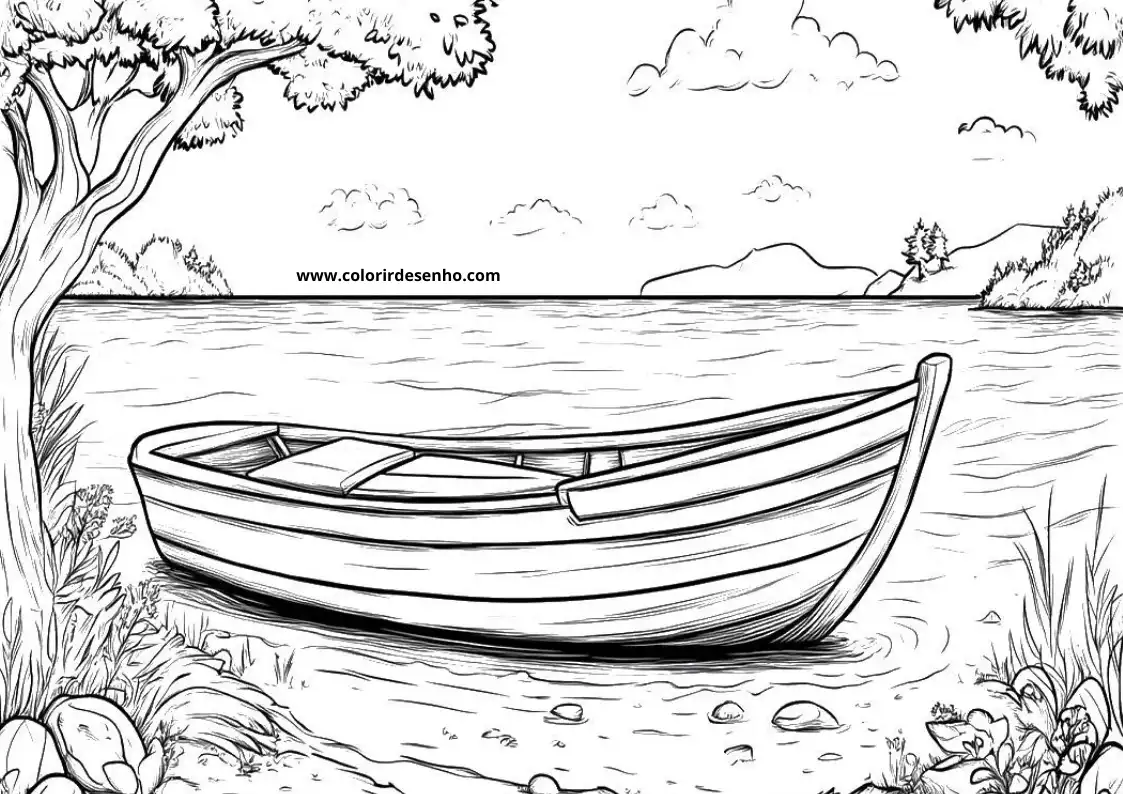 Beautiful Boat Coloring Pages 6