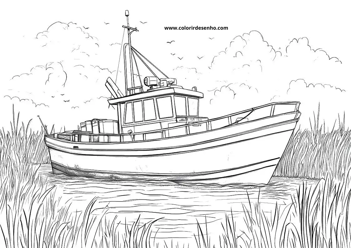 Beautiful Boat Coloring Pages 7