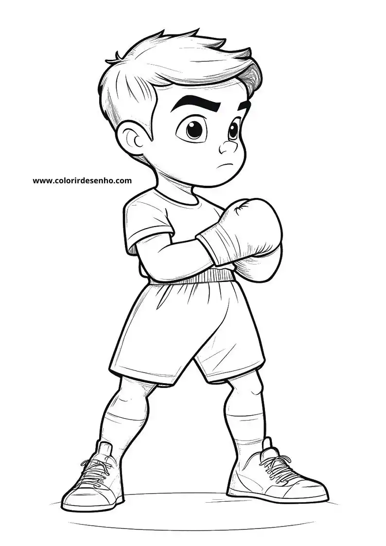 Beautiful Boxing Coloring Pages 1