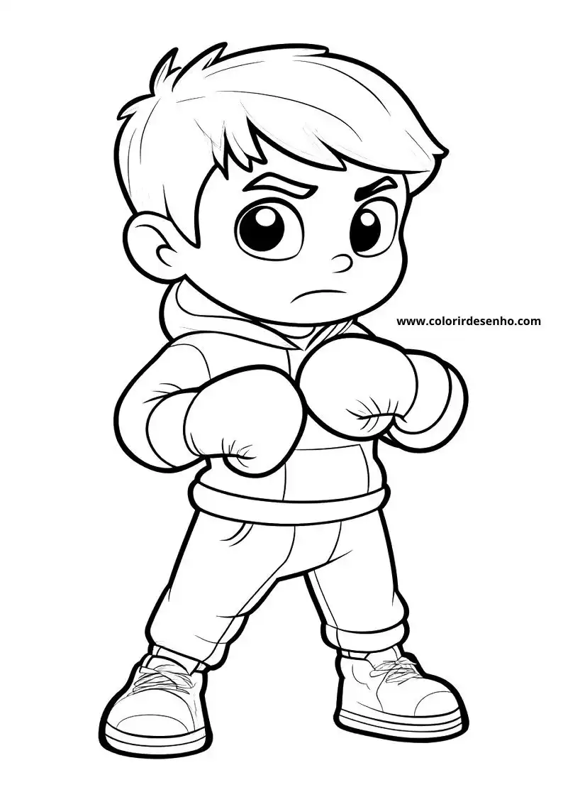 Beautiful Boxing Coloring Pages 10