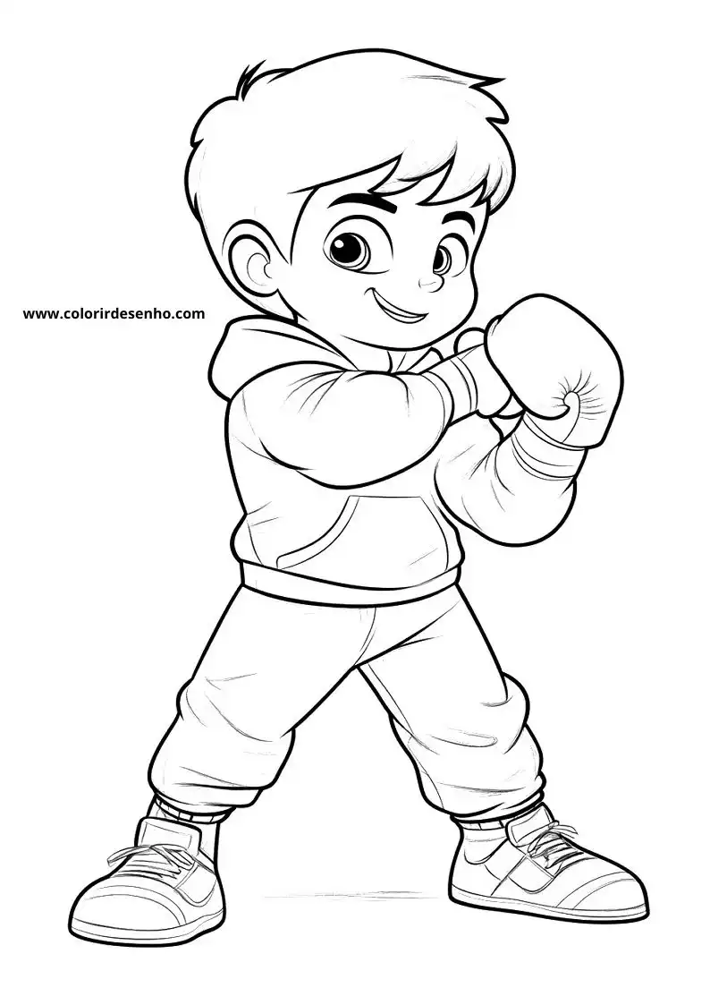 Beautiful Boxing Coloring Pages 12