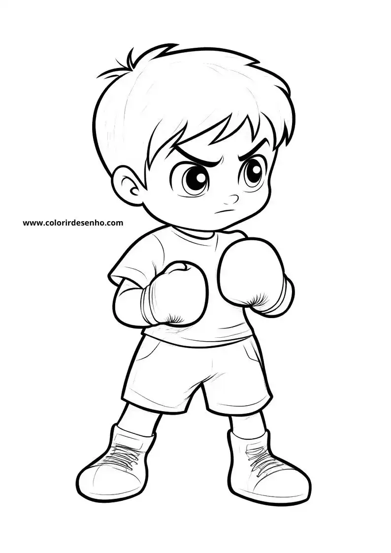 Beautiful Boxing Coloring Pages 2