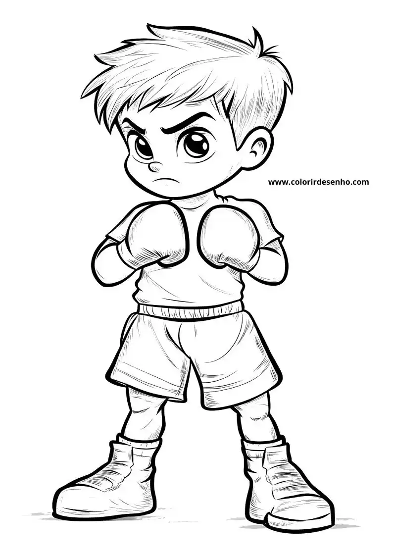 Beautiful Boxing Coloring Pages 3