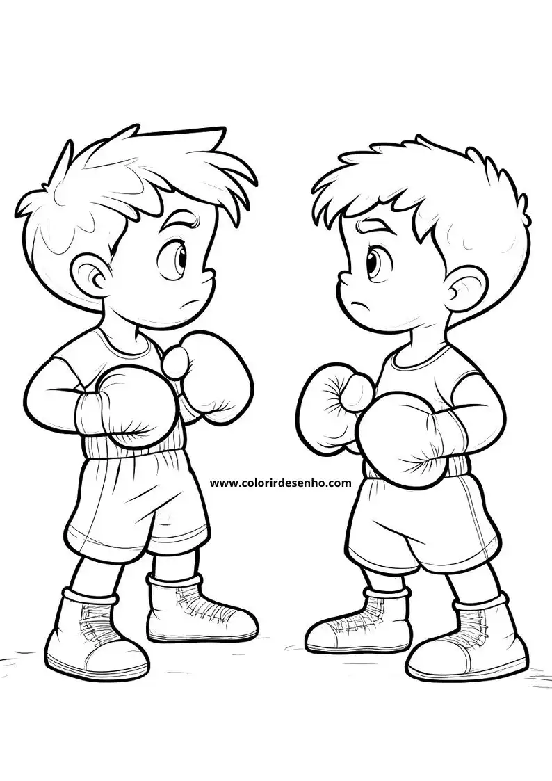 Beautiful Boxing Coloring Pages 4