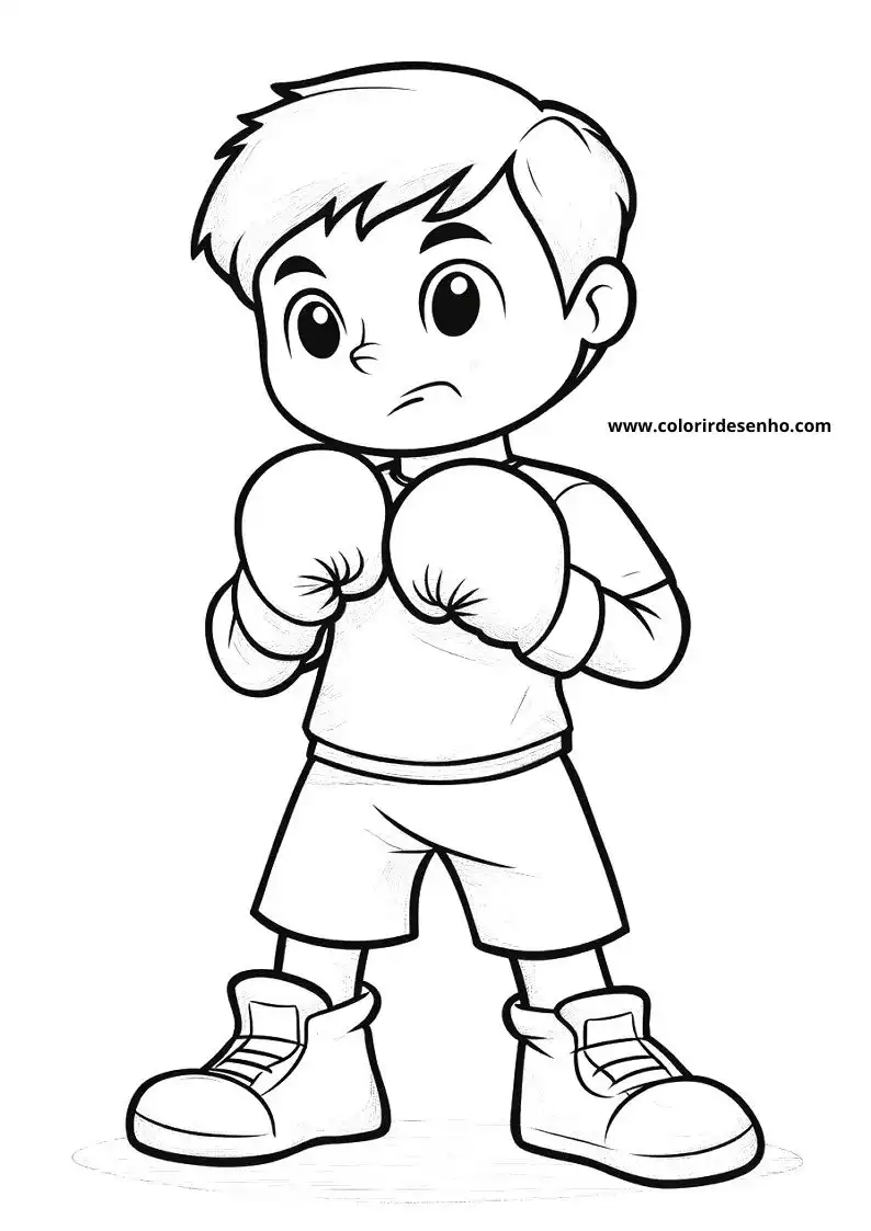Beautiful Boxing Coloring Pages 5