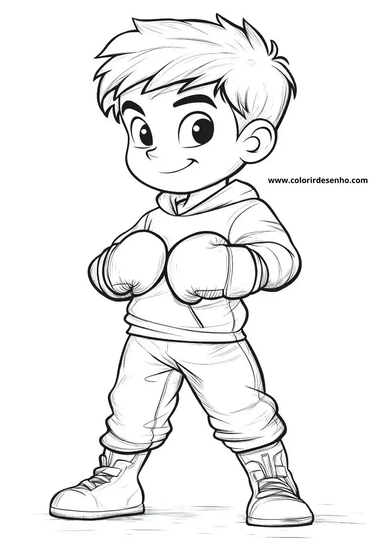 Beautiful Boxing Coloring Pages 6