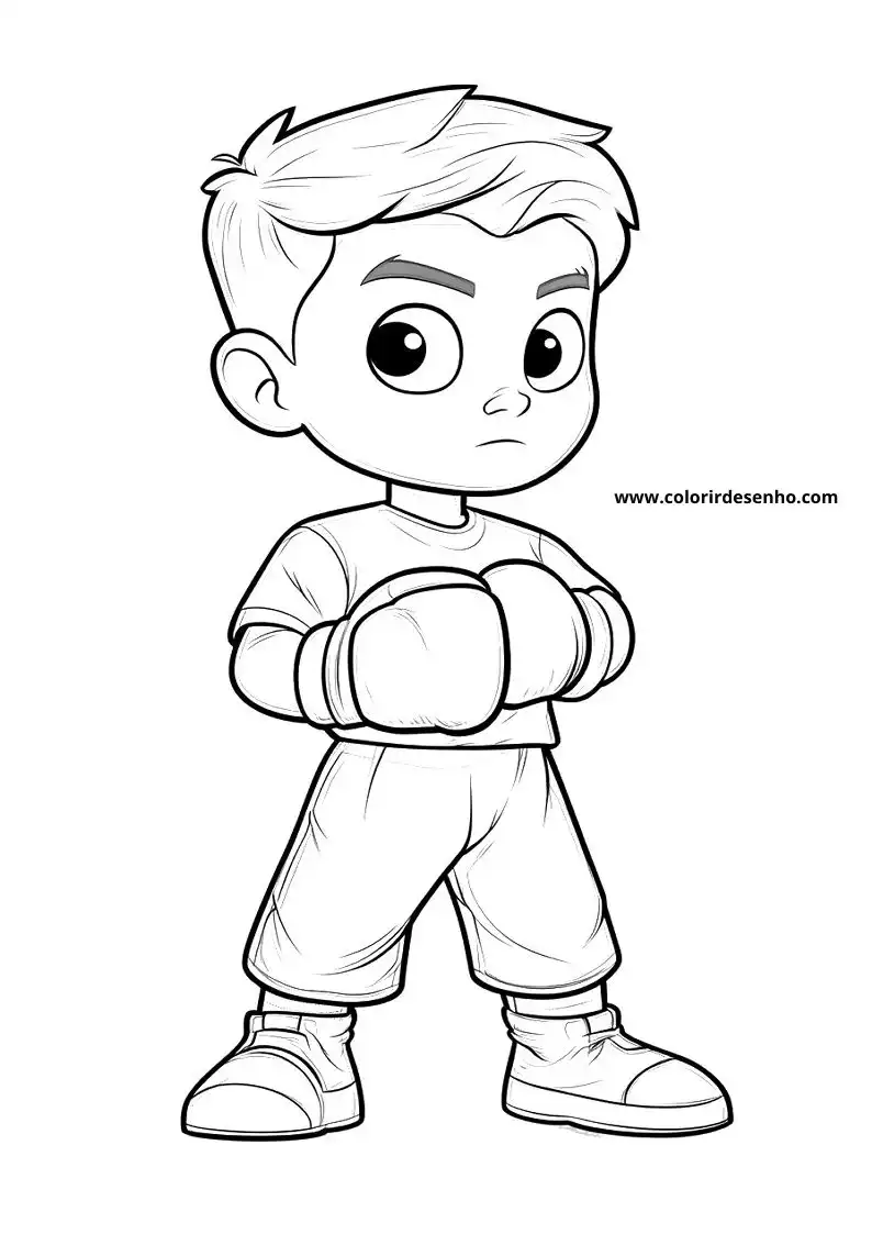 Beautiful Boxing Coloring Pages 7