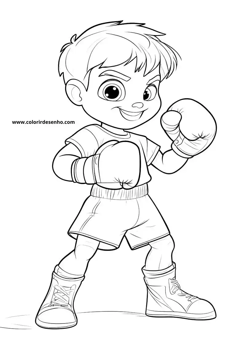 Beautiful Boxing Coloring Pages 8