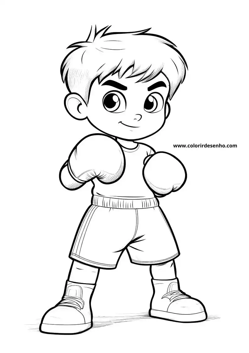 Beautiful Boxing Coloring Pages 9