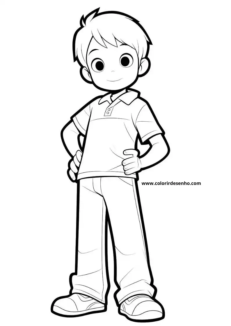 Beautiful Boy Coloring Pages 10