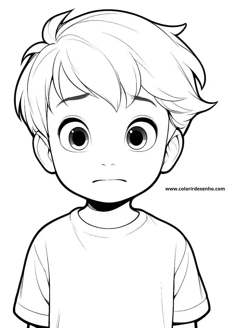 Beautiful Boy Coloring Pages 2