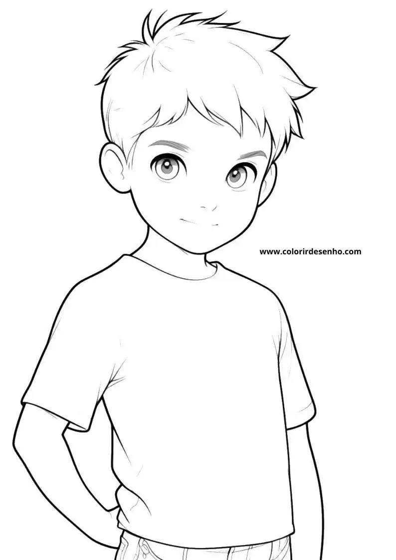 Beautiful Boy Coloring Pages 3