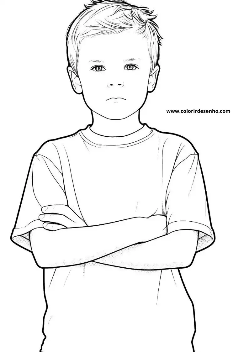 Beautiful Boy Coloring Pages 8