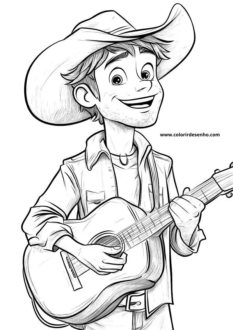 Beautiful Country Music Coloring Pages 4