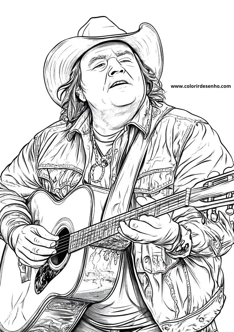 Beautiful Country Music Coloring Pages 5