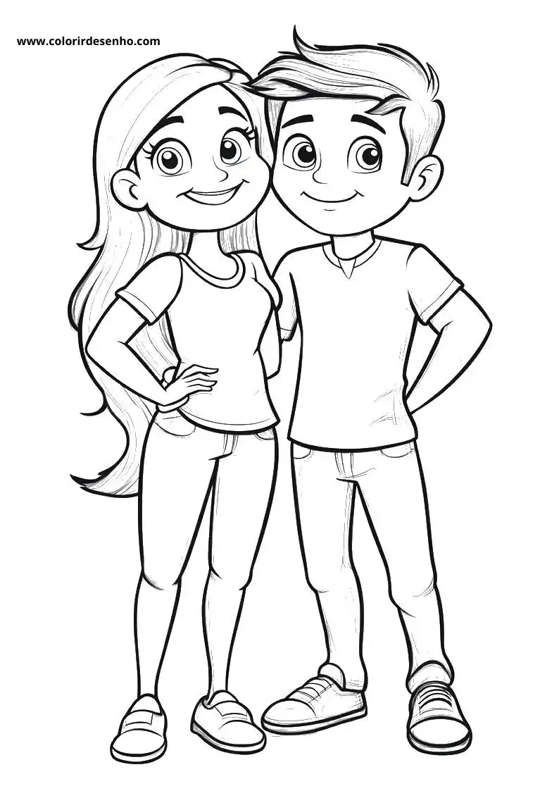 Beautiful Couples Coloring Pages 1
