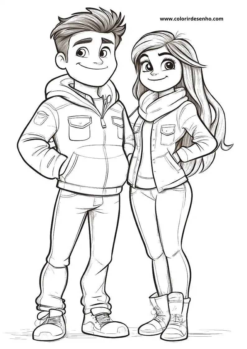 Beautiful Couples Coloring Pages 4