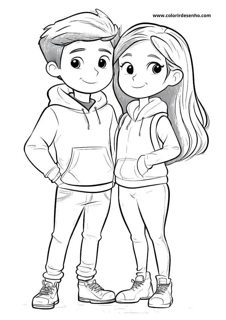Beautiful Couples Coloring Pages 7
