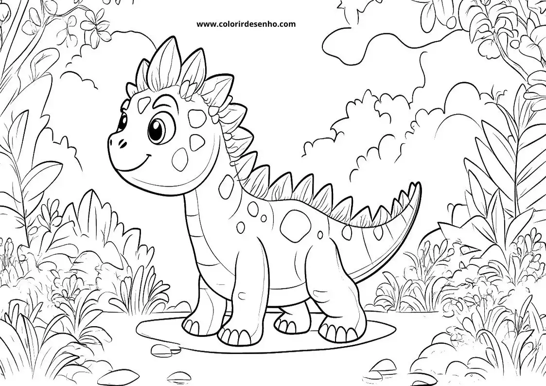 Beautiful Dinosaur Coloring Pages 1