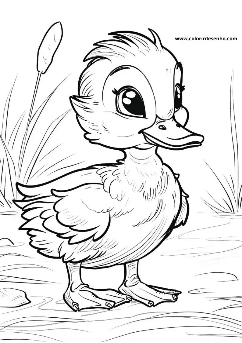 Beautiful Duck Coloring Pages 2