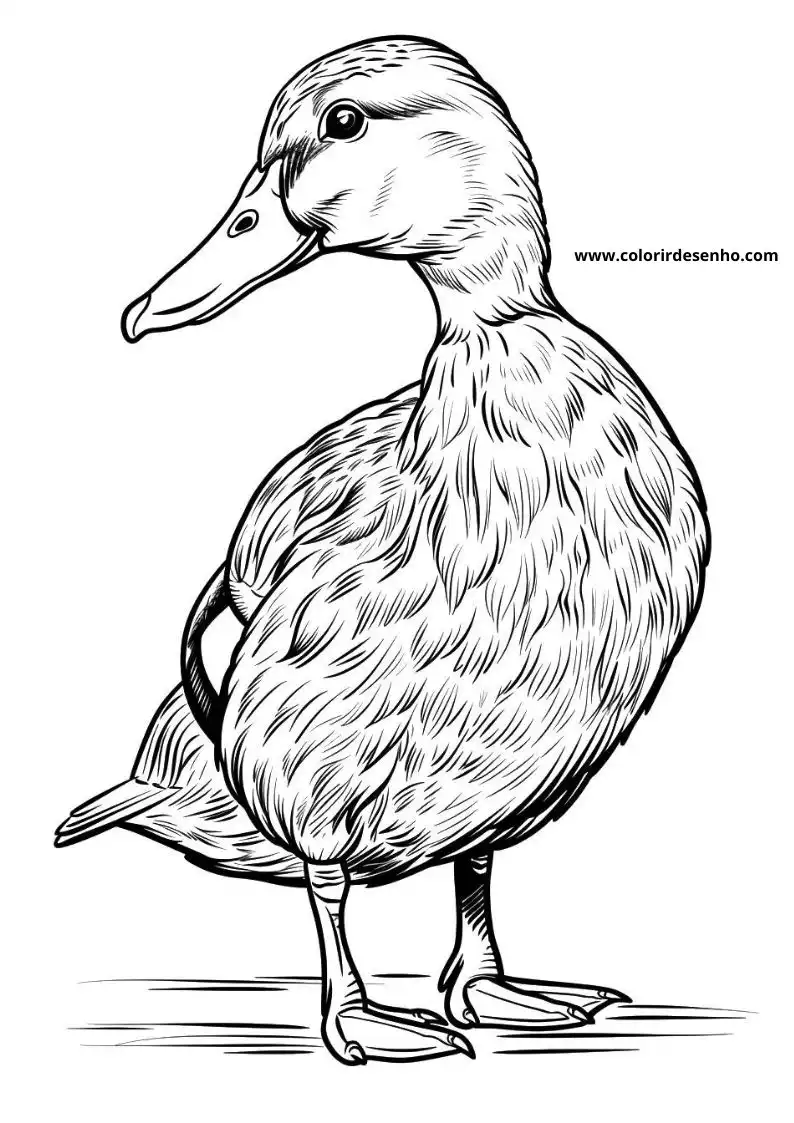 Beautiful Duck Coloring Pages 4