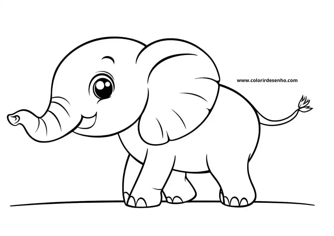 Beautiful Elephant Coloring Pages 1