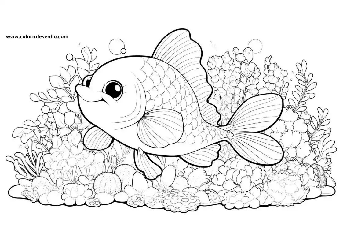 Beautiful Fish Coloring Pages 6