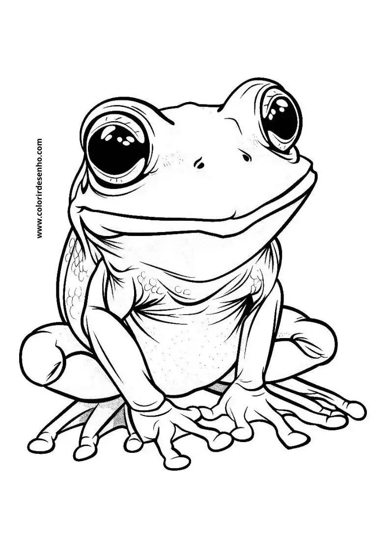 Beautiful Frog Coloring Pages 7