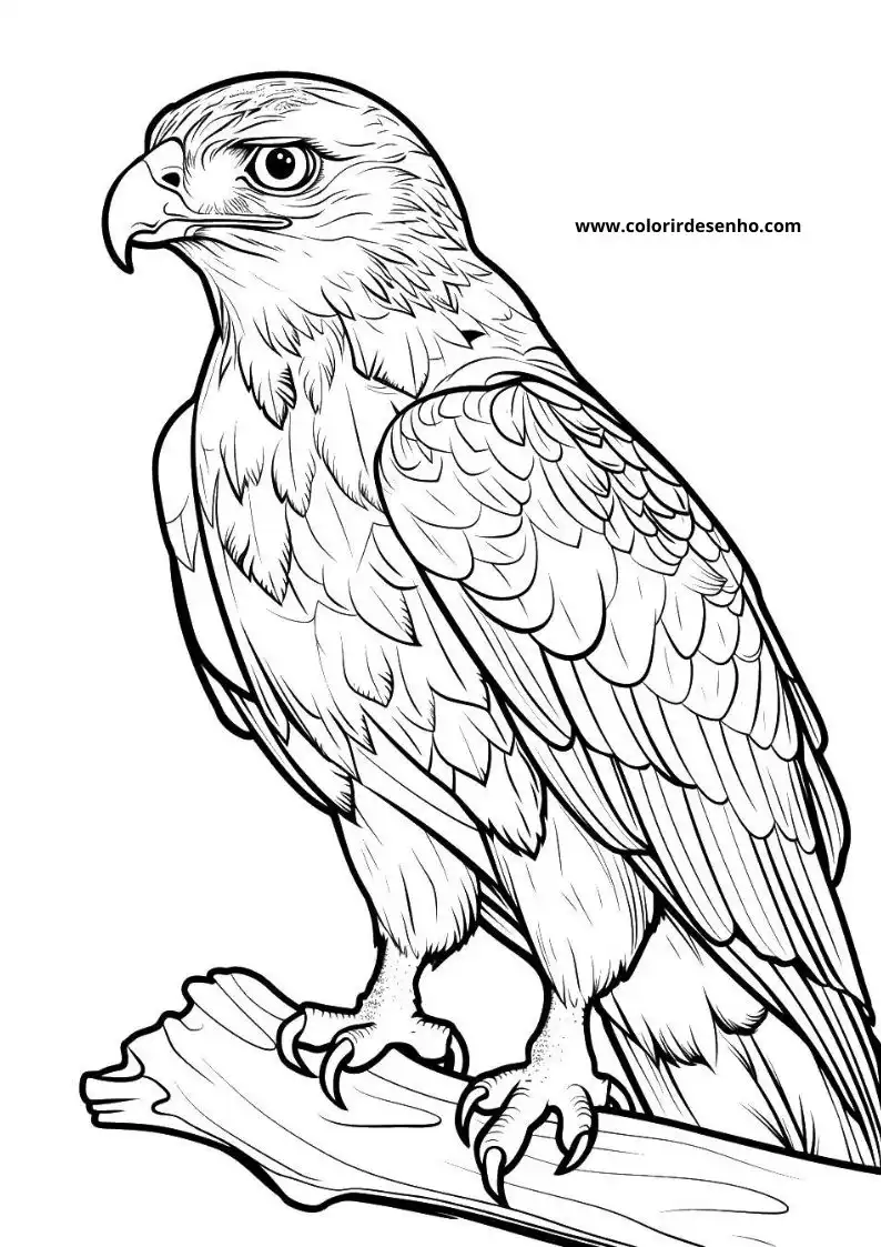 Beautiful Hawk Coloring Pages 1