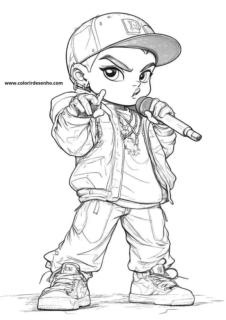 Beautiful Hip Hop Coloring Pages 1