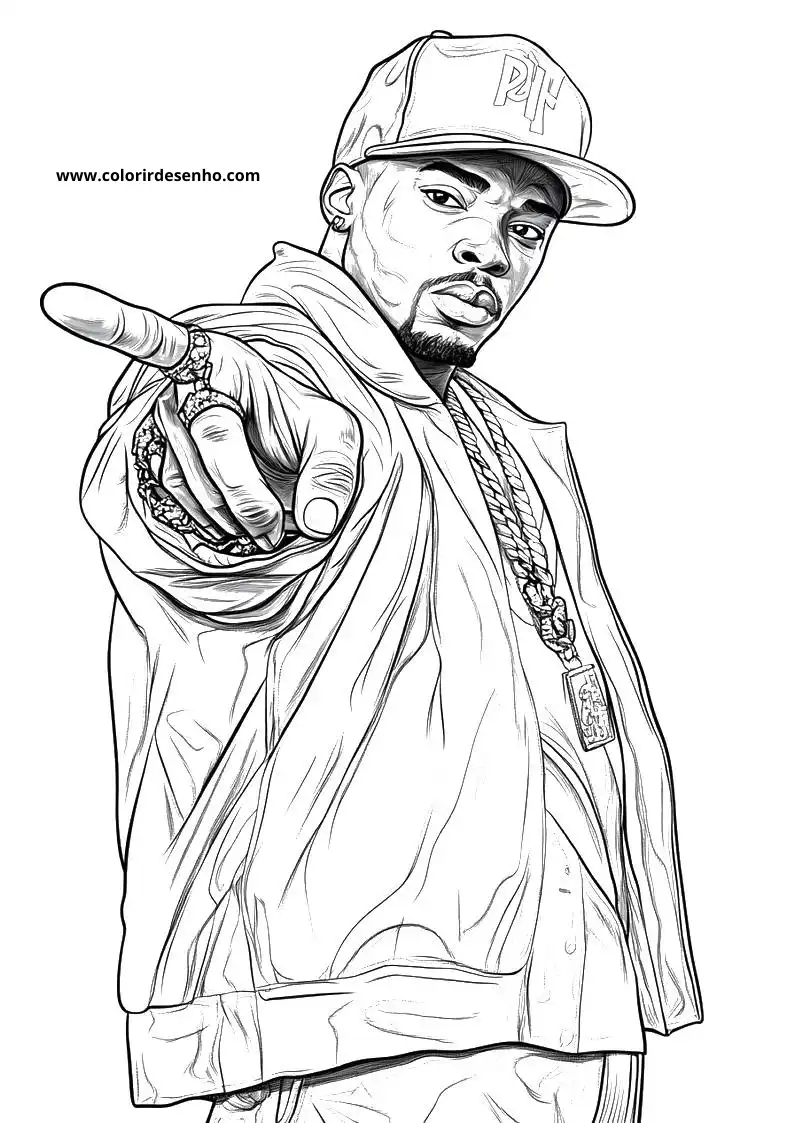 Beautiful Hip Hop Coloring Pages 10