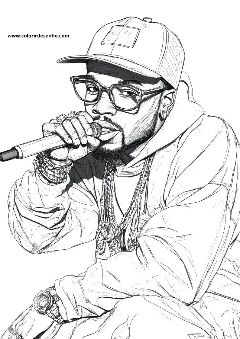 Beautiful Hip Hop Coloring Pages 11
