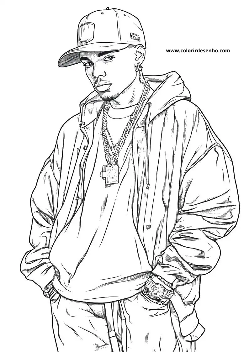 Beautiful Hip Hop Coloring Pages 3