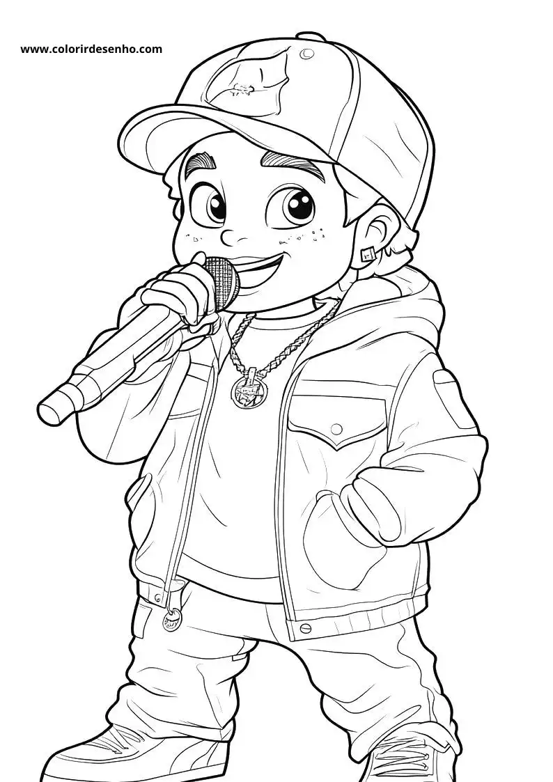 Beautiful Hip Hop Coloring Pages 4