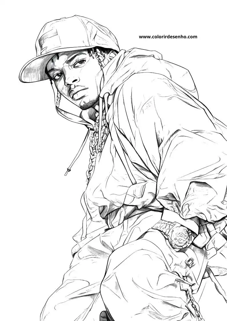 Beautiful Hip Hop Coloring Pages 6