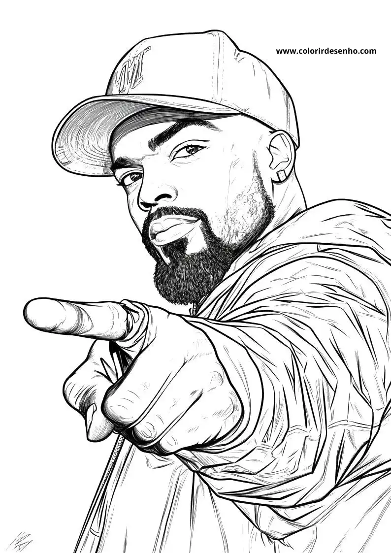 Beautiful Hip Hop Coloring Pages 9