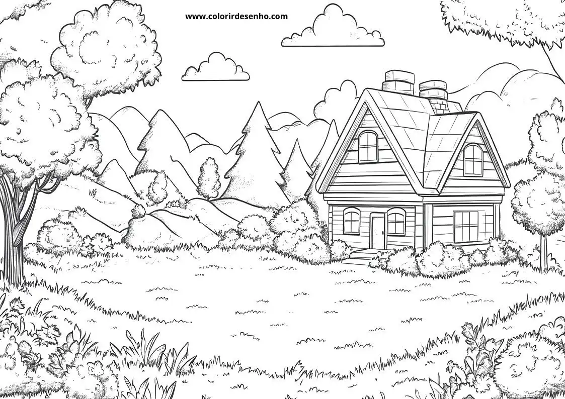 Beautiful Landscape Coloring Pages 1