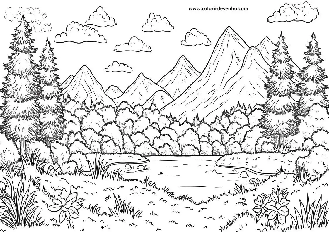 Beautiful Landscape Coloring Pages 3