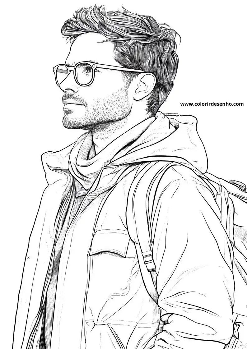 Beautiful Man Coloring Pages 4