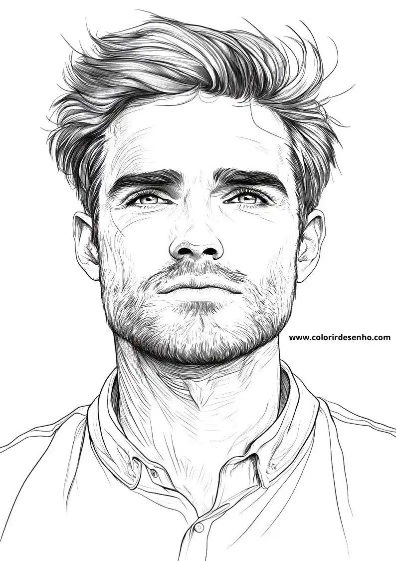 Beautiful Man Coloring Pages 6