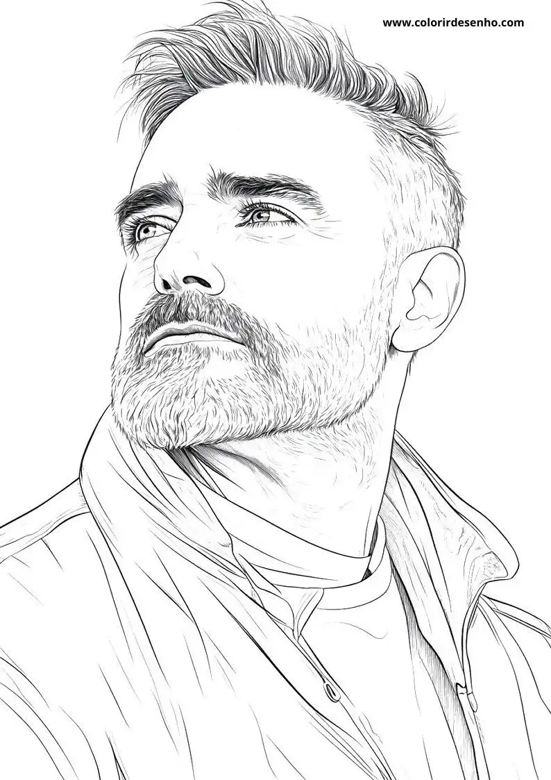 Beautiful Man Coloring Pages 8