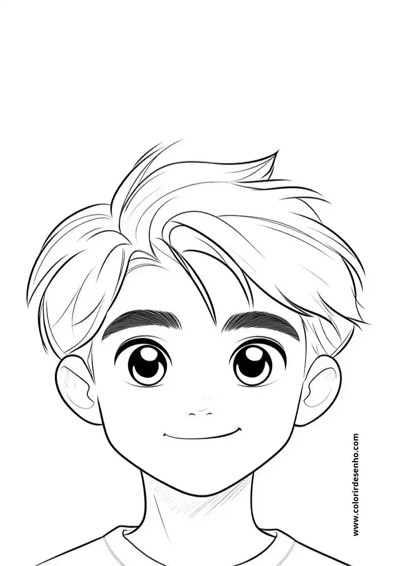 Beautiful Man’s Face Coloring Pages 11